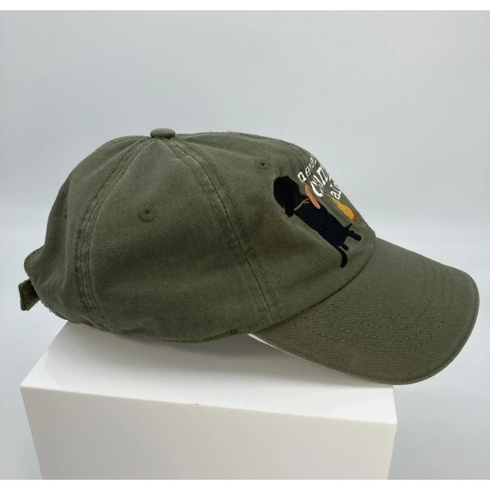 Dog Is Good Never Camp Alone Strap Back Dad Hat Adjustable Cap Dog Lover Camping